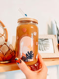 BOHO MONSTERAS Glass 16oz GLASS (Lid/Straw Sold Separately)